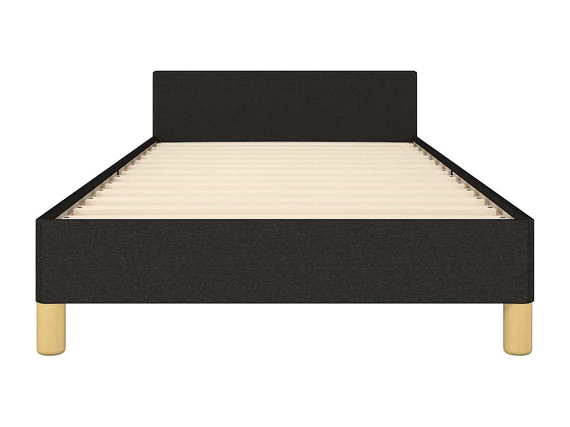 Lit simple | Lit adulte, enfant | Cadre de lit noir 80x200 cm tissu