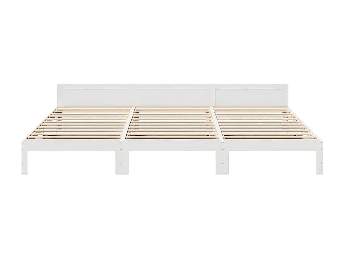 Letto per adulti | Letto matrimoniale | Giroletto Familiare senza Materasso Bianco 240x200 cm