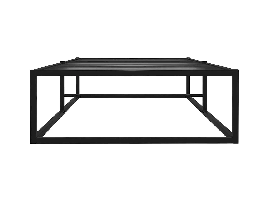 Lit simple | Lit adulte, enfant | Cadre de lit noir métal 90x200 cm