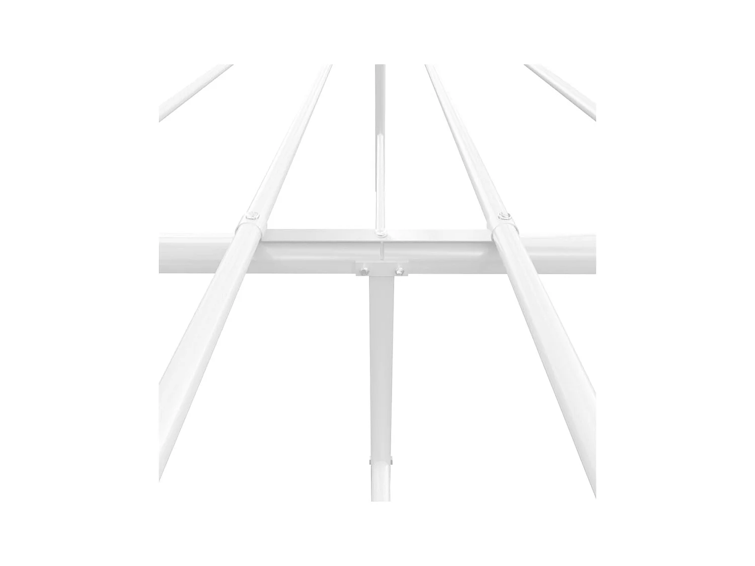 Lit double | Lit adulte | Cadre de lit métal et tête de lit blanc 200x200 cm