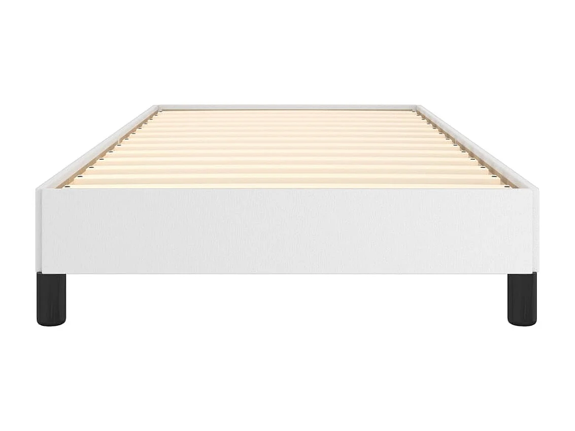 Lit simple | Lit adulte, enfant | Cadre de lit blanc 90x190 cm similicuir