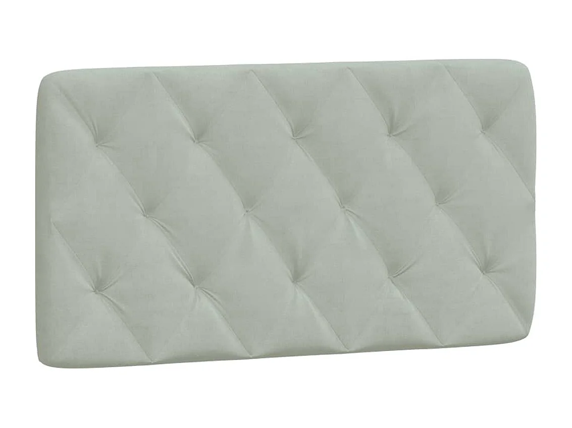 Lit simple | Lit adulte, enfant | Cadre de lit gris clair 100x200 cm velours