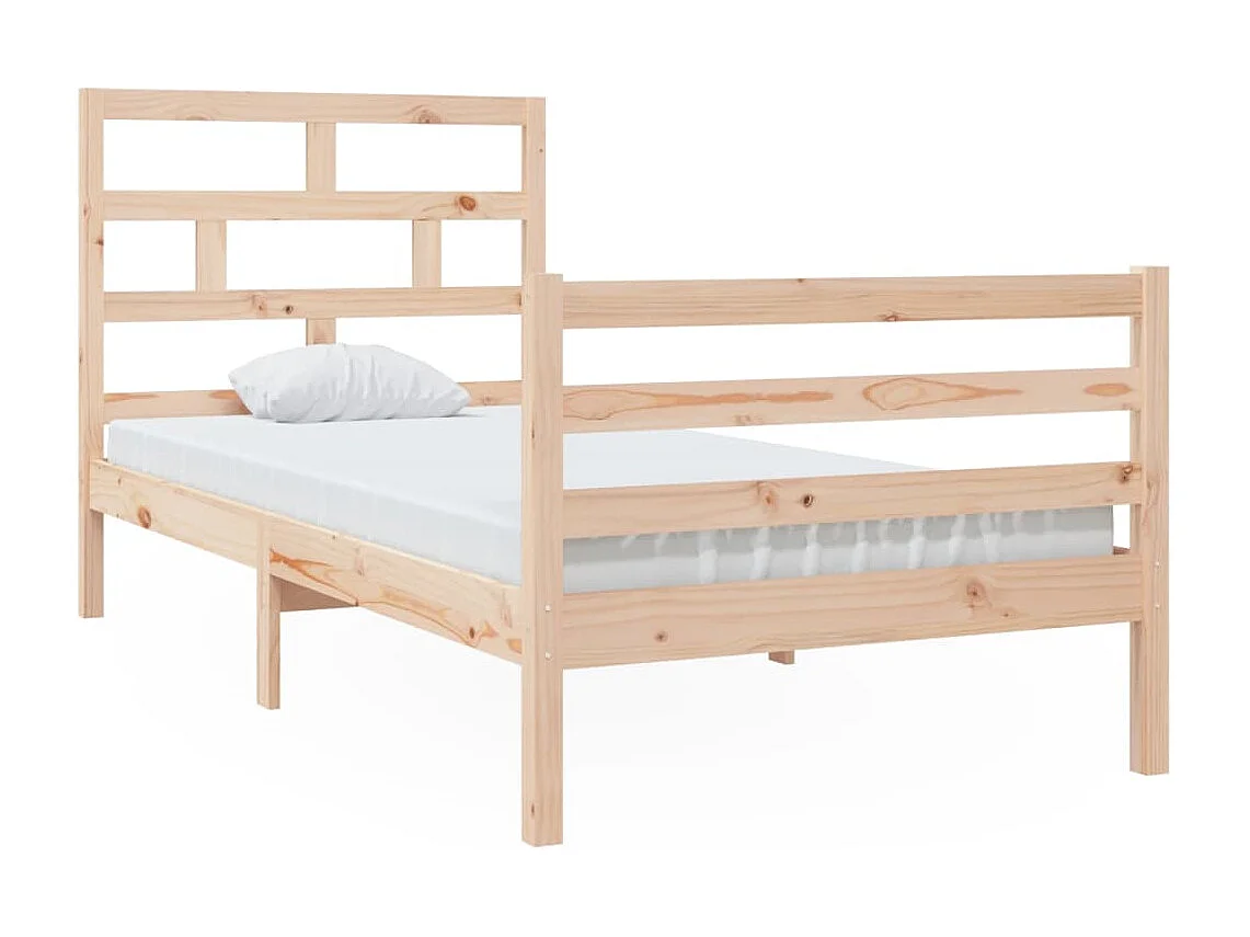 Lit simple | Lit adulte, enfant | Cadre de lit bois massif 90x200 cm