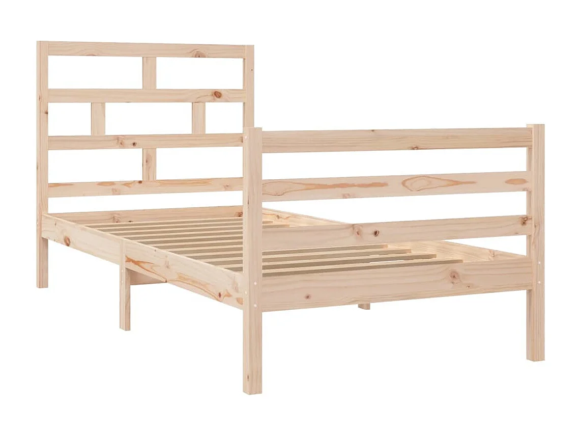 Lit simple | Lit adulte, enfant | Cadre de lit bois massif 90x200 cm