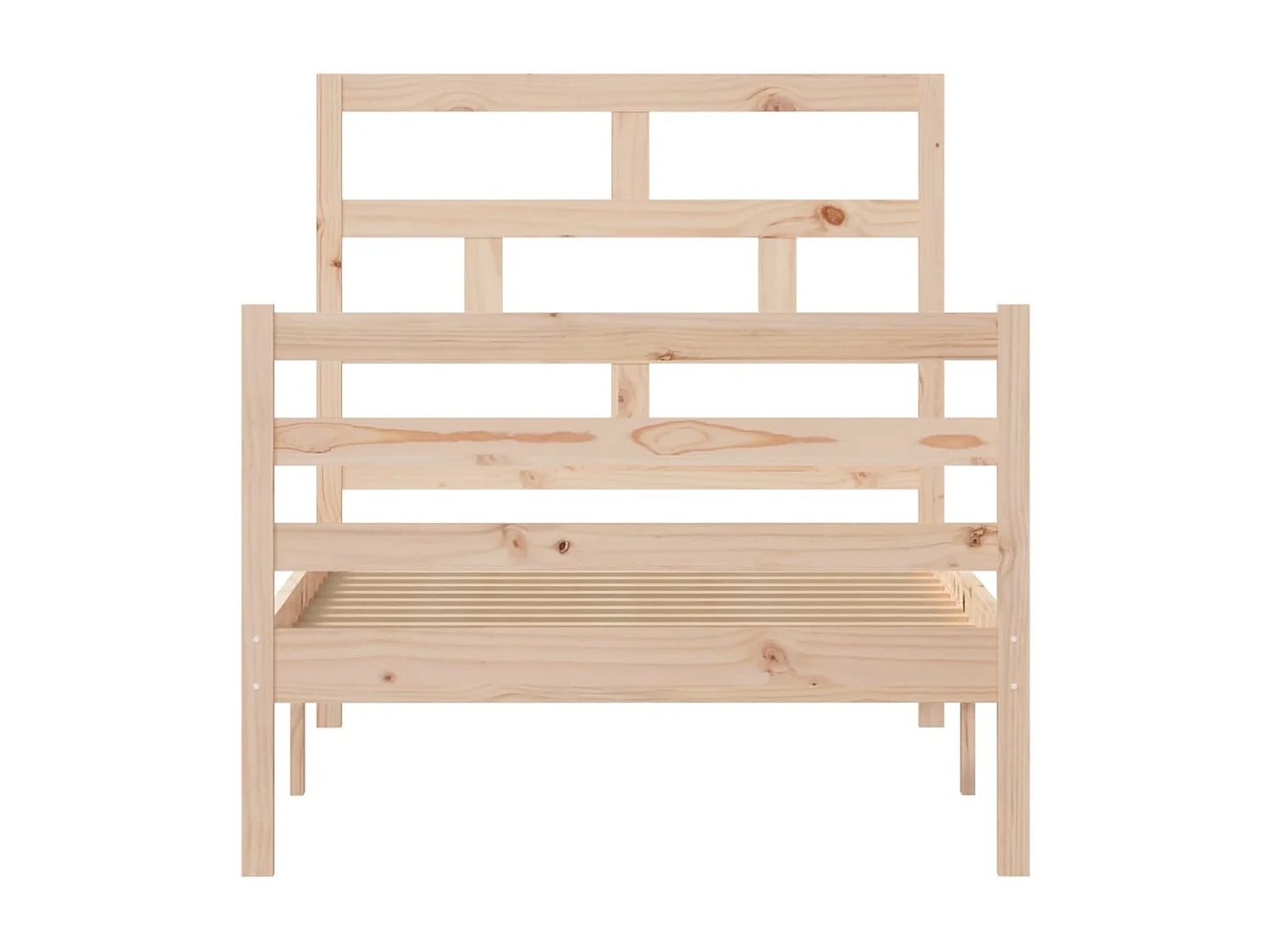 Lit simple | Lit adulte, enfant | Cadre de lit bois massif 90x200 cm