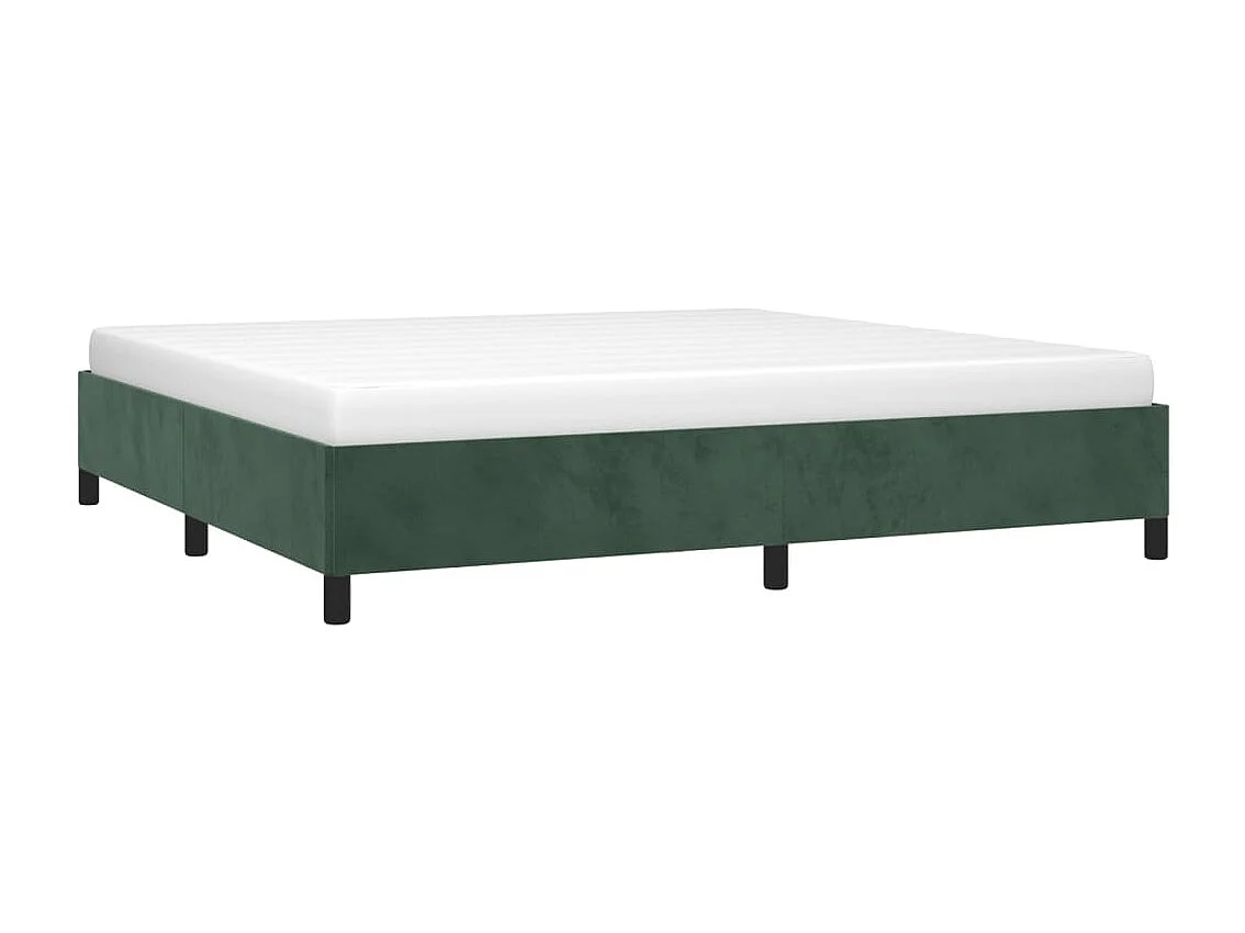 Lit double | Lit adulte | Cadre de lit vert foncé 200x200 cm velours