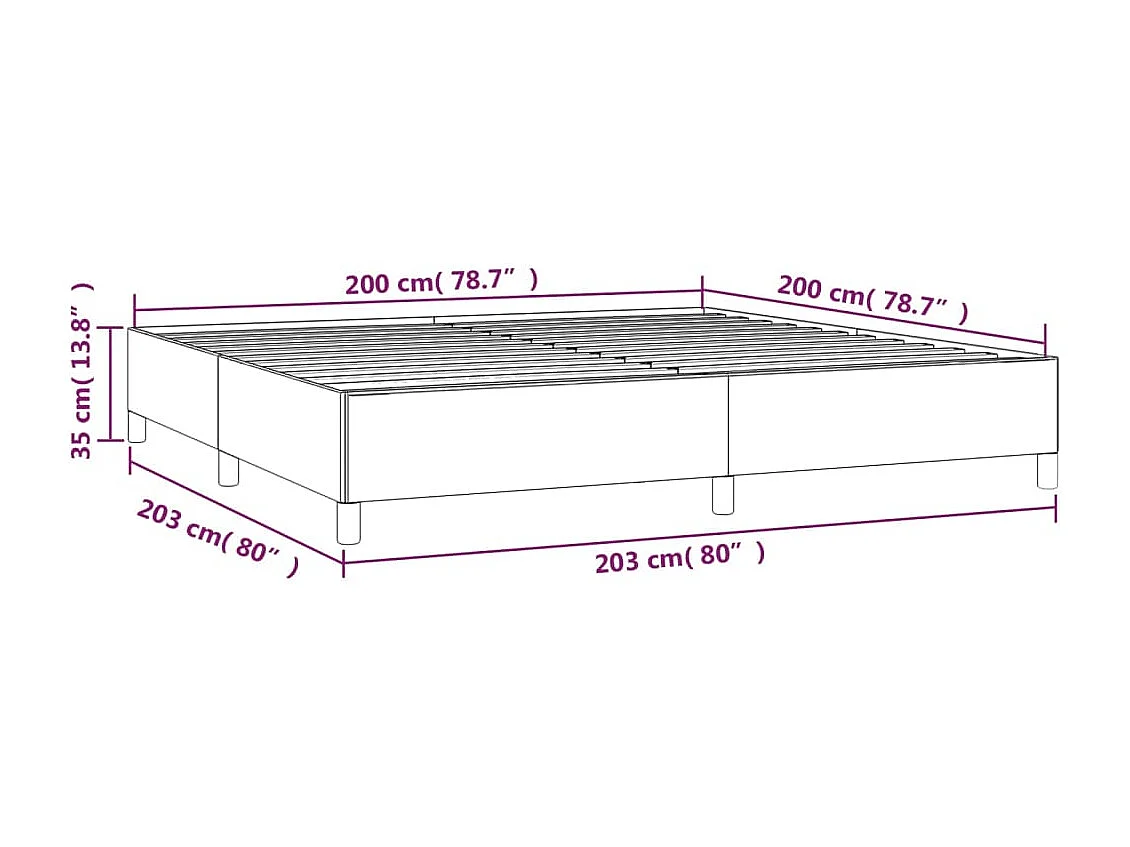 Lit double | Lit adulte | Cadre de lit vert foncé 200x200 cm velours