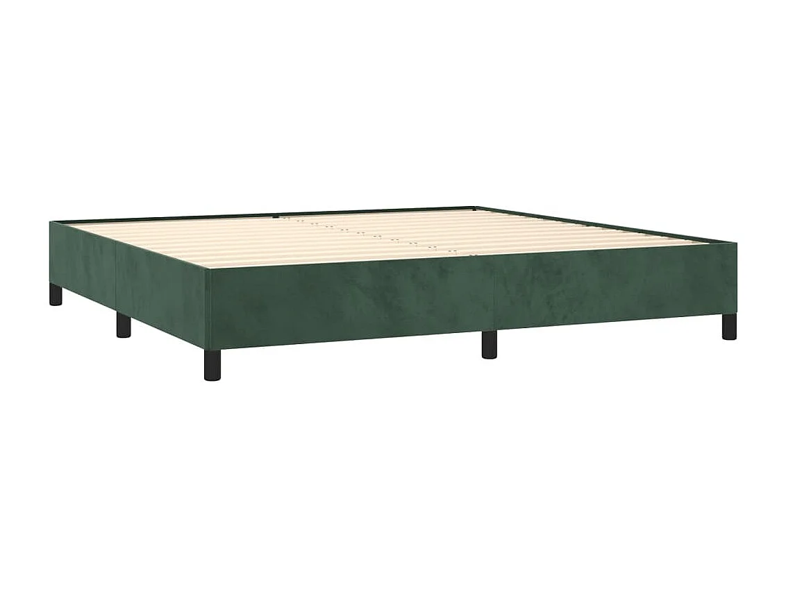 Lit double | Lit adulte | Cadre de lit vert foncé 200x200 cm velours