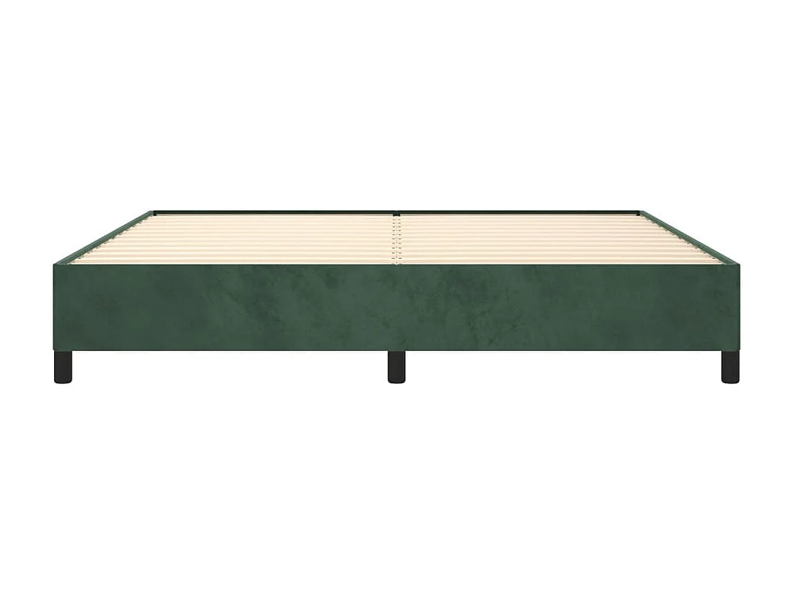 Lit double | Lit adulte | Cadre de lit vert foncé 200x200 cm velours