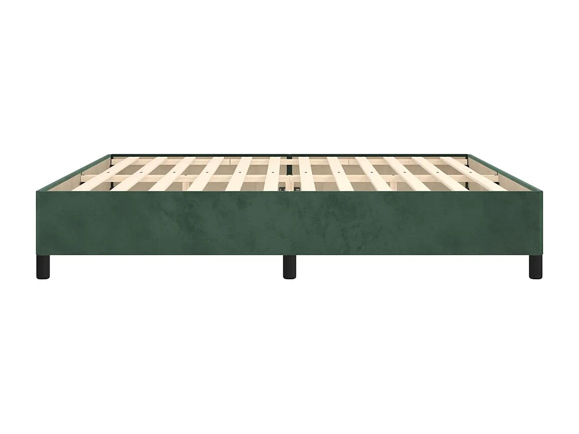 Lit double | Lit adulte | Cadre de lit vert foncé 200x200 cm velours