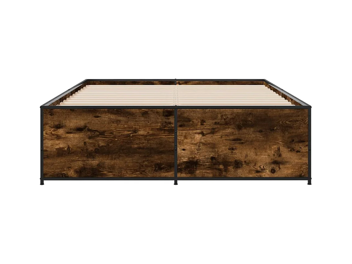 Lit simple | Lit adulte, enfant | Cadre de lit chêne fumé 120x190 cm