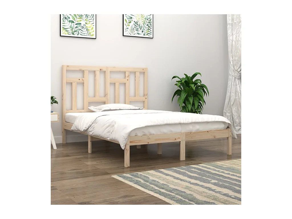 Lit double | Lit adulte | Cadre de lit 200x200 cm bois massif de pin
