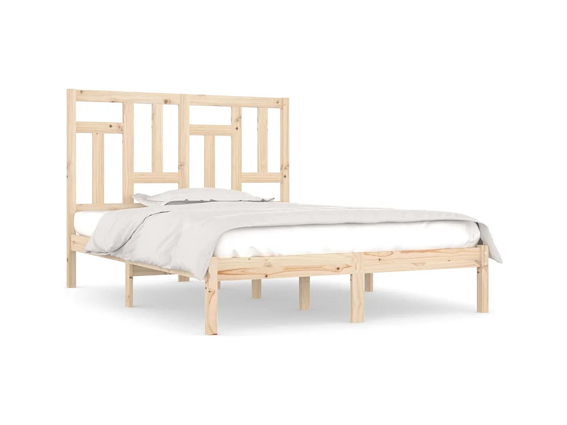 Lit double | Lit adulte | Cadre de lit 200x200 cm bois massif de pin