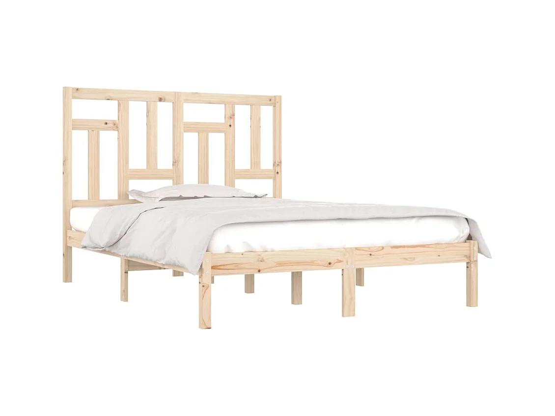 Lit double | Lit adulte | Cadre de lit 200x200 cm bois massif de pin