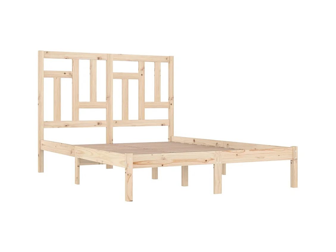 Lit double | Lit adulte | Cadre de lit 200x200 cm bois massif de pin