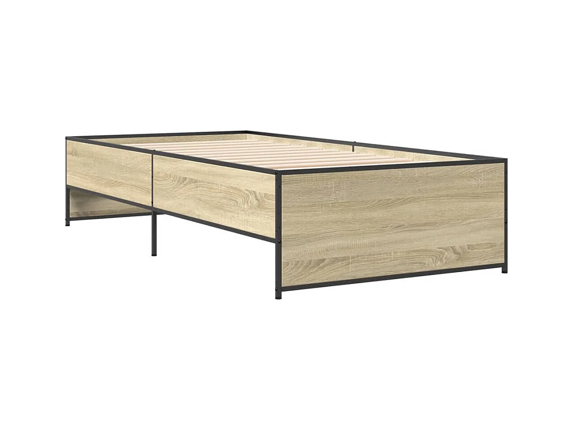 Lit simple | Lit adulte, enfant | Cadre de lit chêne sonoma 100x200 cm