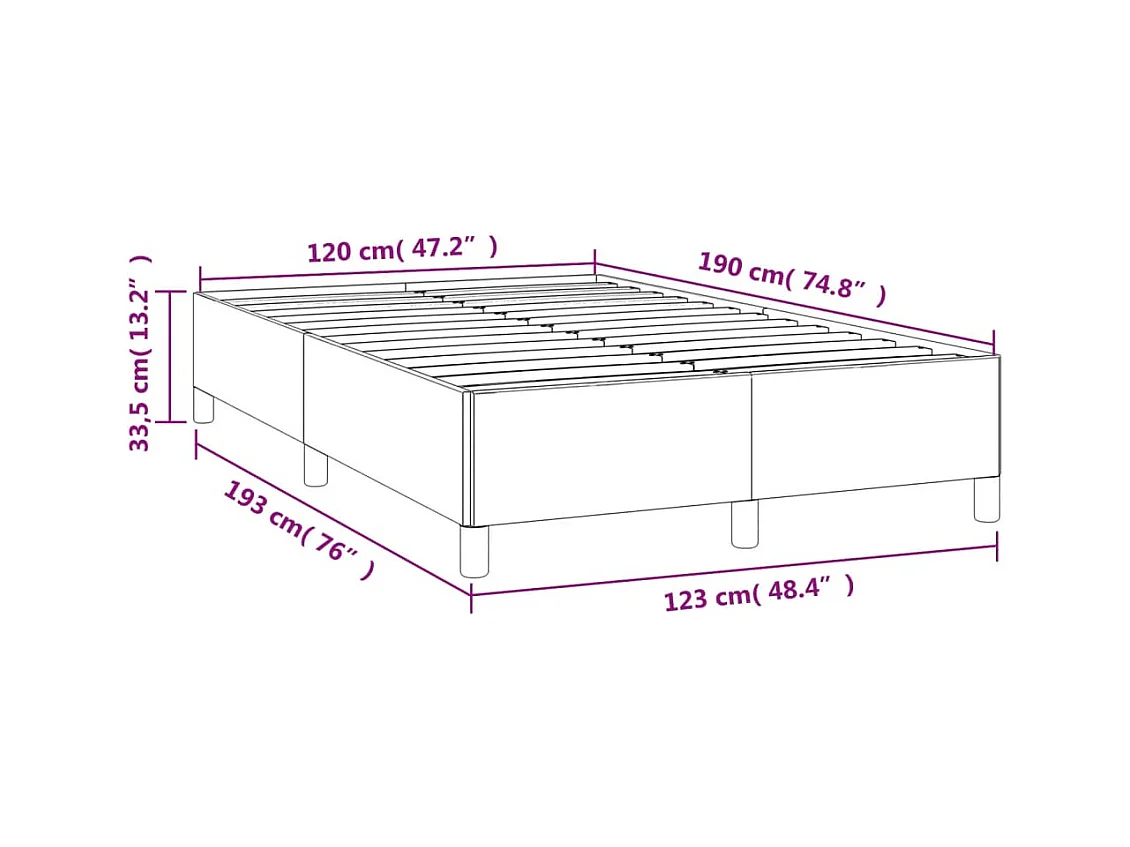 Lit simple | Lit adulte, enfant | Cadre de lit noir 120x190 cm velours
