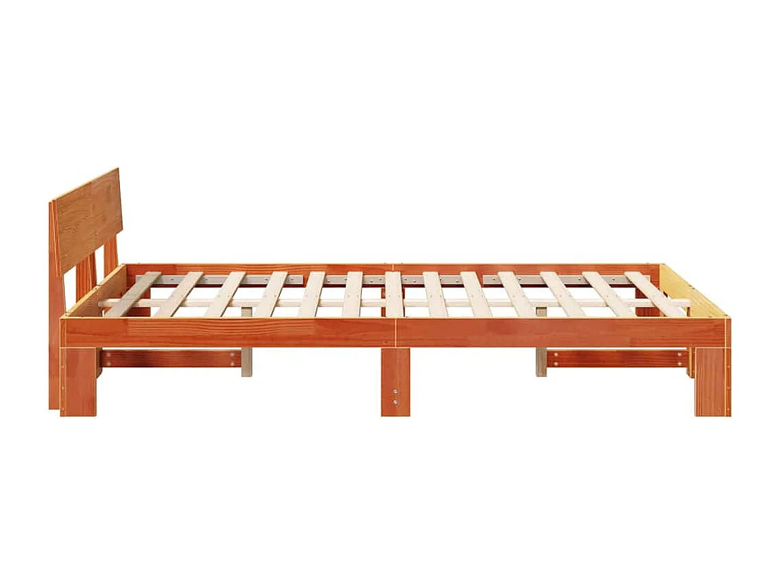 Letto singolo | Giroletto | Struttura del letto Marrone cerato 120x190 cm Pino massello