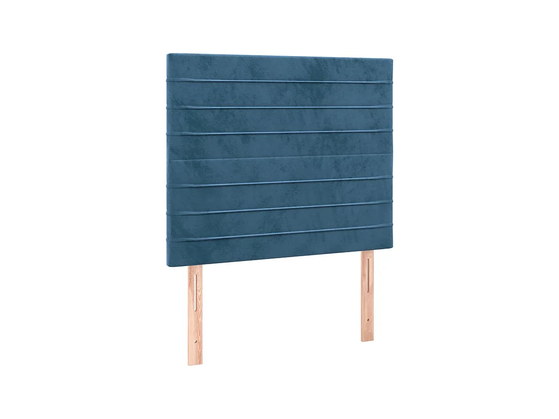 Lit simple | Lit adulte, enfant | Cadre de lit bleu foncé 80x200 cm velours
