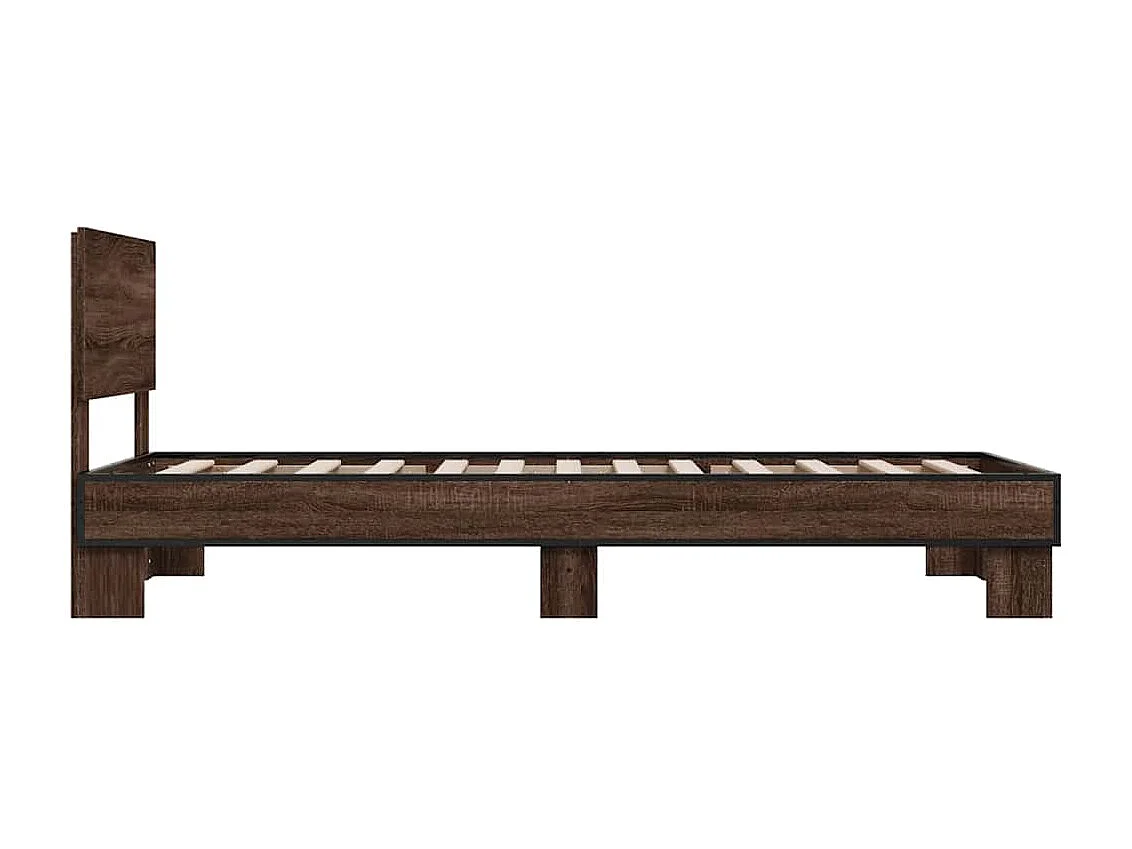 Lit simple | Lit adulte, enfant | Cadre de lit chêne marron 90x200 cm