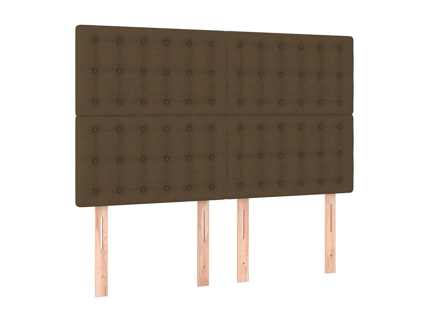 Lit double | Lit adulte | Cadre de lit marron foncé 140x190 cm tissu