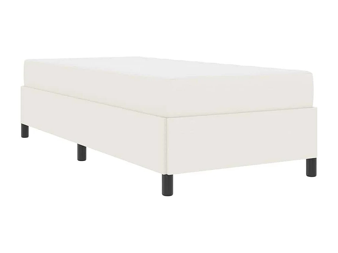 Lit simple | Lit adulte, enfant | Cadre de lit Crème 100x200 cm Tissu en velours côtelé