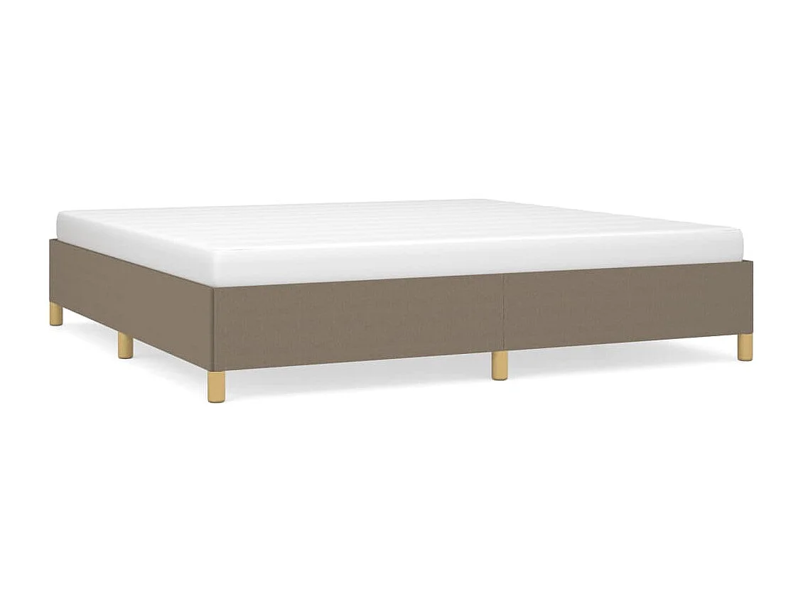 Lit double | Lit adulte | Cadre de lit taupe 200x200 cm tissu