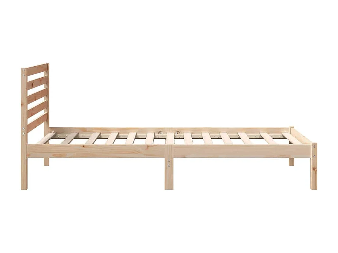 Lit simple | Lit adulte, enfant | Cadre de lit Marron 100x200 cm Bois massif en pin