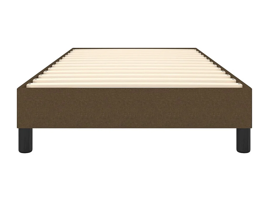 Lit simple | Lit adulte, enfant | Cadre de lit marron foncé 90x190 cm tissu