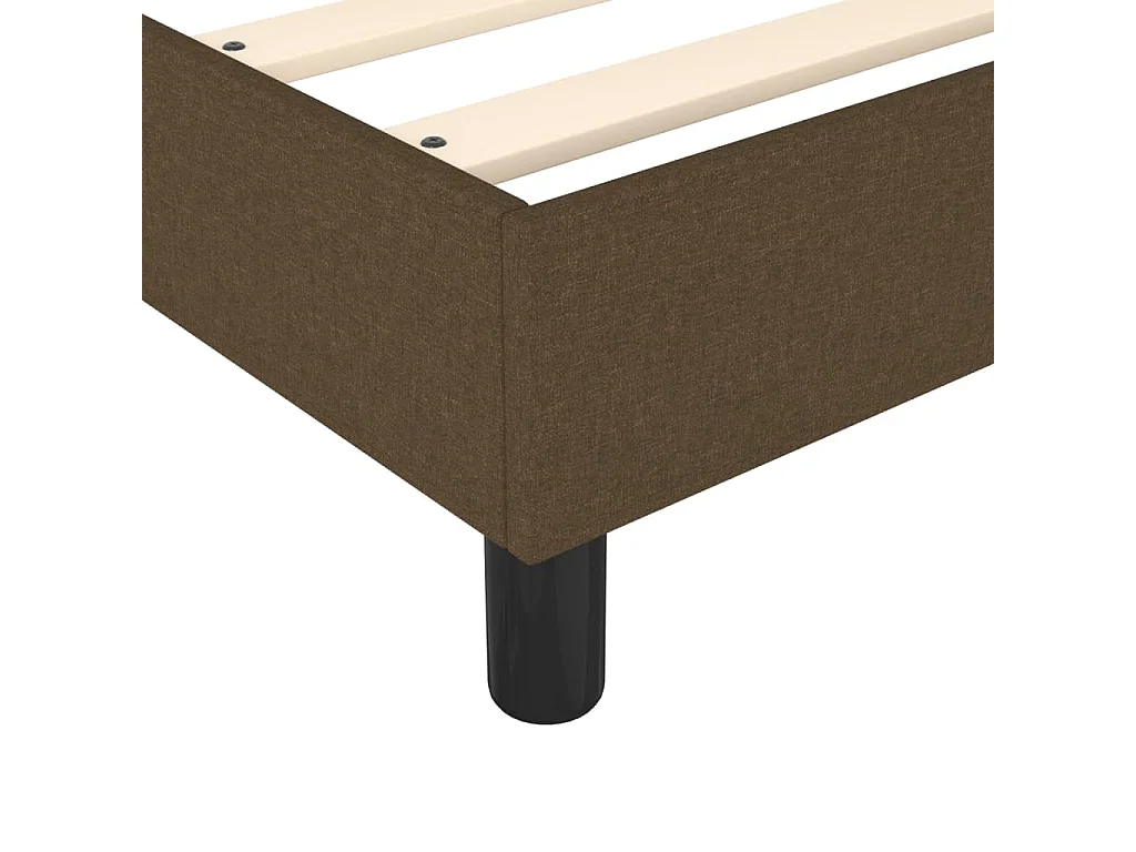 Lit simple | Lit adulte, enfant | Cadre de lit marron foncé 90x190 cm tissu
