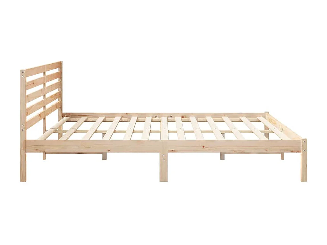Lit double | Lit adulte | Cadre de lit Marron 200x200 cm Bois massif en pin