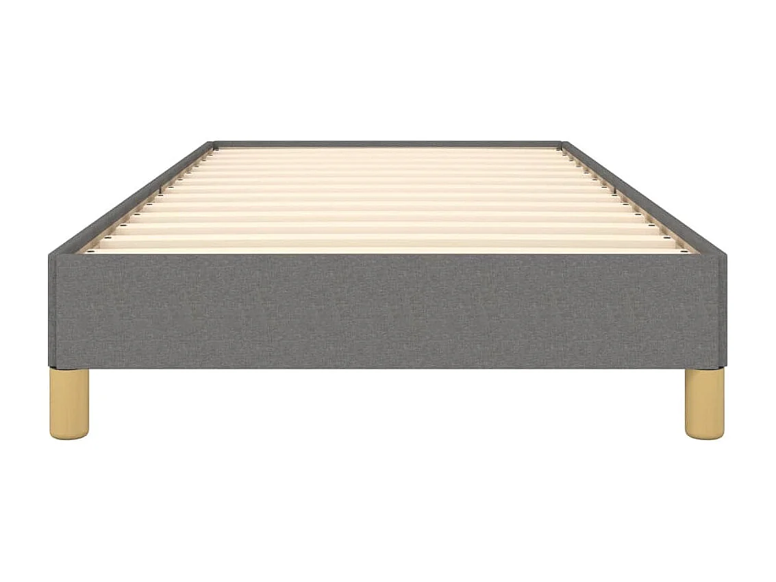 Lit simple | Lit adulte, enfant | Cadre de lit gris foncé 80x200 cm tissu
