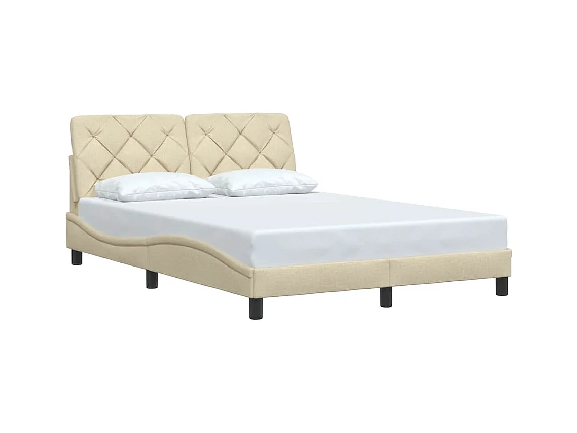 Letto per adulti | Letto singolo | Giroletto senza Materasso Crema 120x200 cm Tessuto