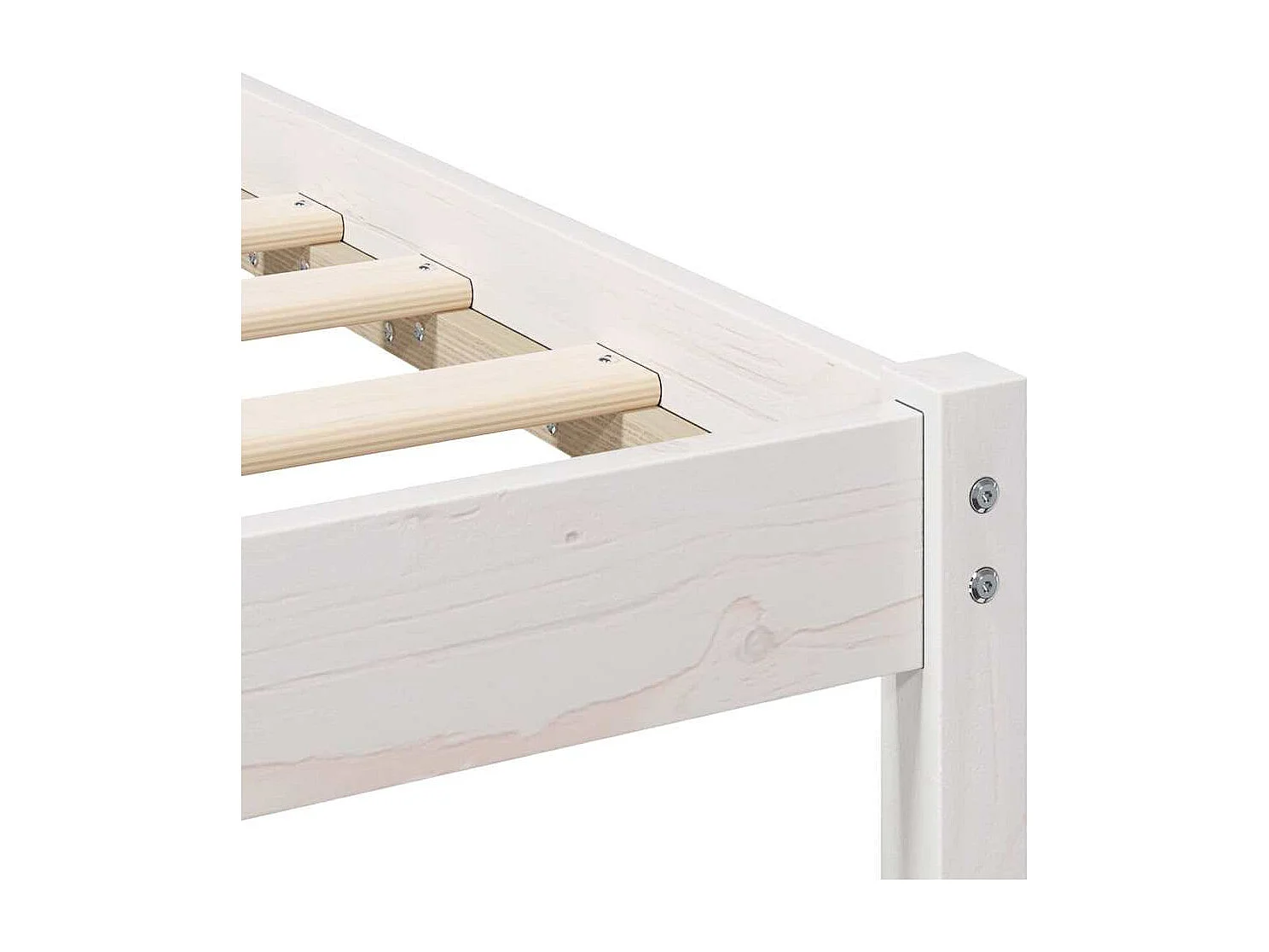 Lit simple | Lit adulte, enfant | Cadre de lit Blanc 120x200 cm Bois massif en pin