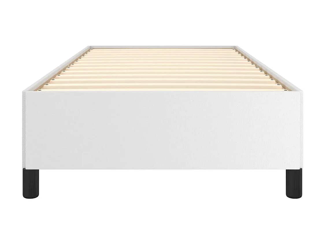 Lit simple | Lit adulte, enfant | Cadre de lit blanc 100x200 cm similicuir