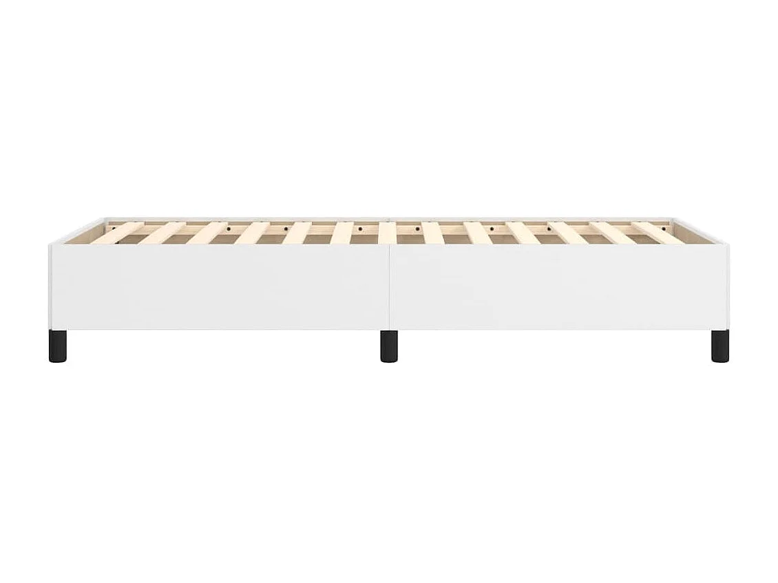 Lit simple | Lit adulte, enfant | Cadre de lit blanc 100x200 cm similicuir