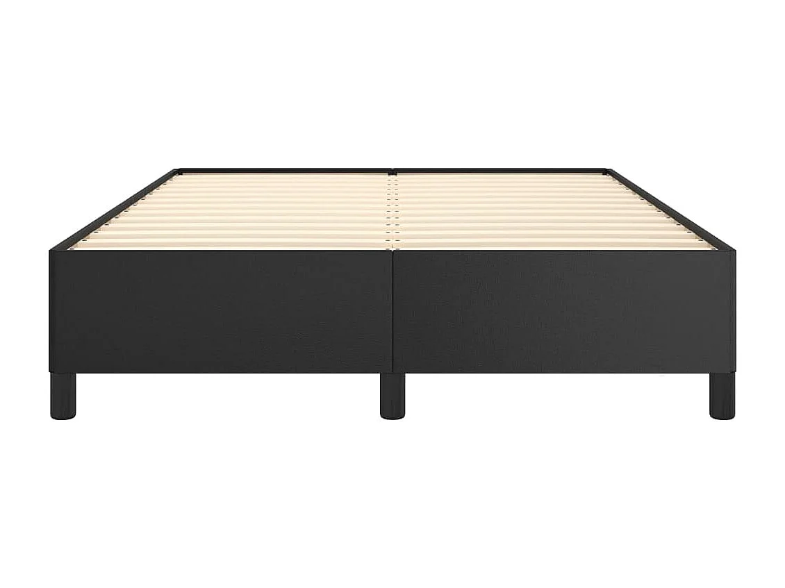 Lit double | Lit adulte | Cadre de lit noir 140x190 cm similicuir