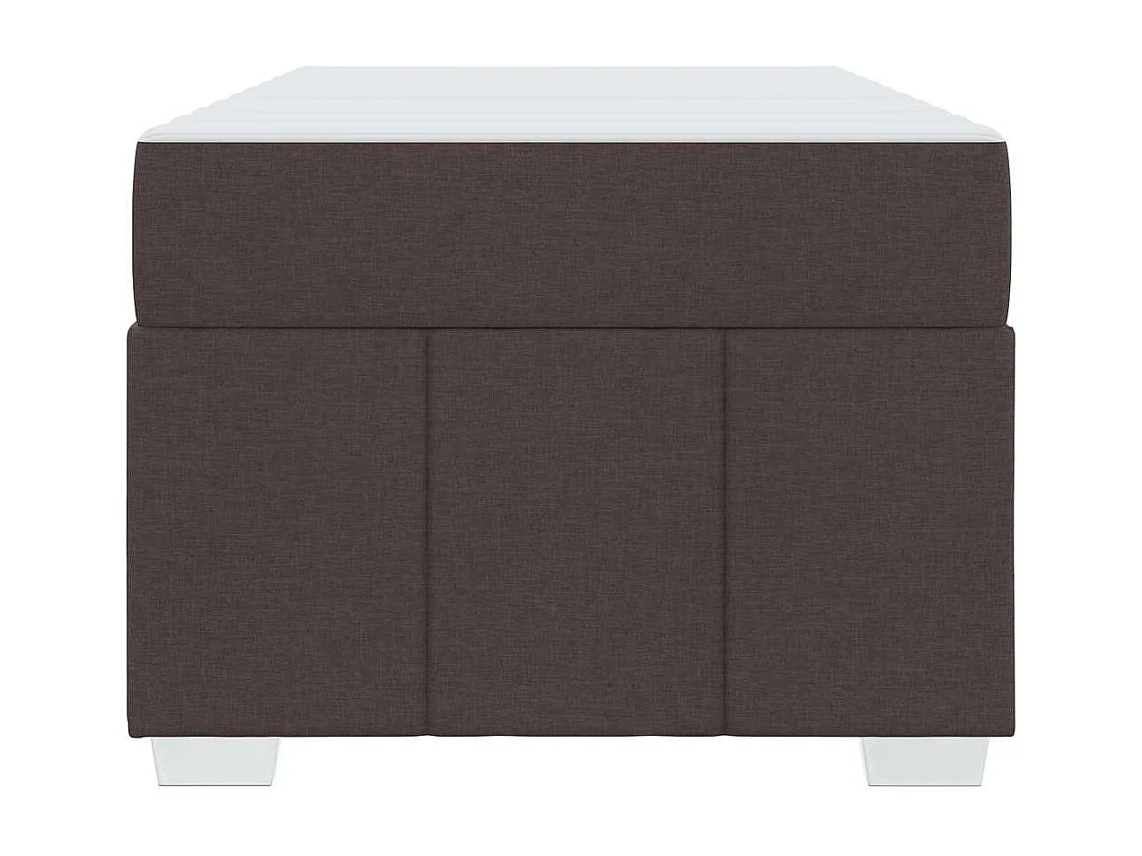 Lit simple | Lit adulte, enfant | Cadre de lit avec matelas Marron foncé 80x200 cm tissu