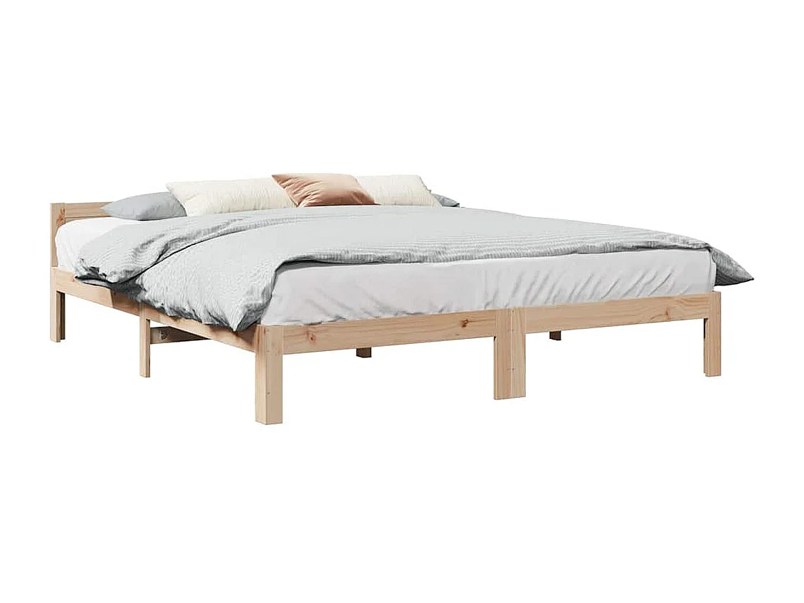 Lit double | Lit adulte | Cadre de lit 160x200 cm bois massif de pin
