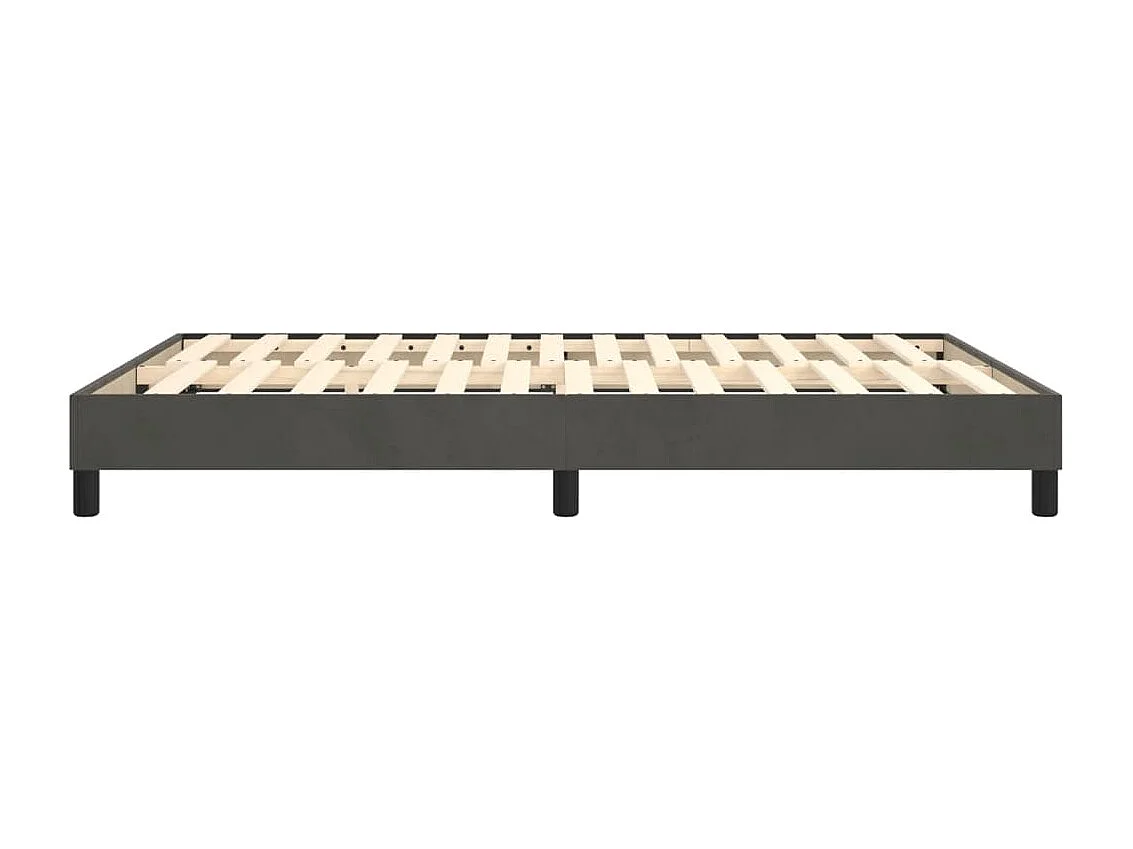 Lit double | Lit adulte | Cadre de lit gris foncé 140x190 cm velours