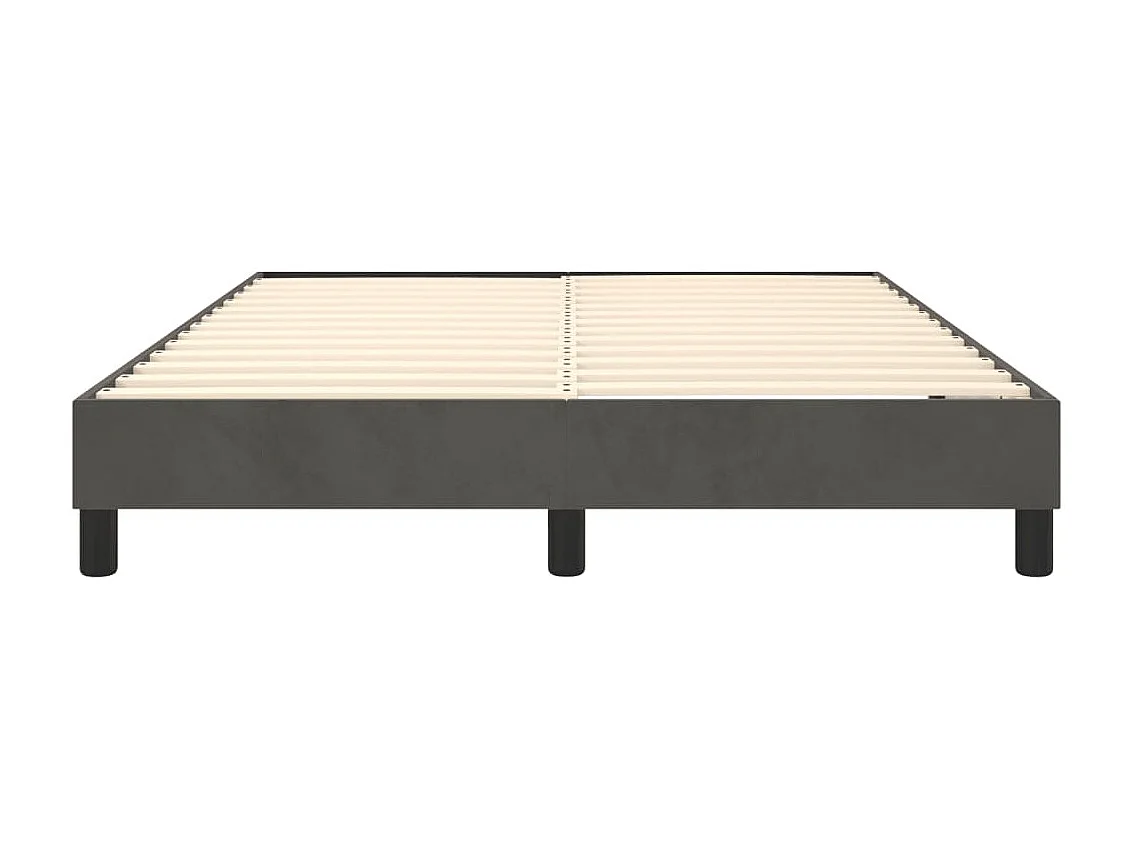 Lit double | Lit adulte | Cadre de lit gris foncé 140x190 cm velours