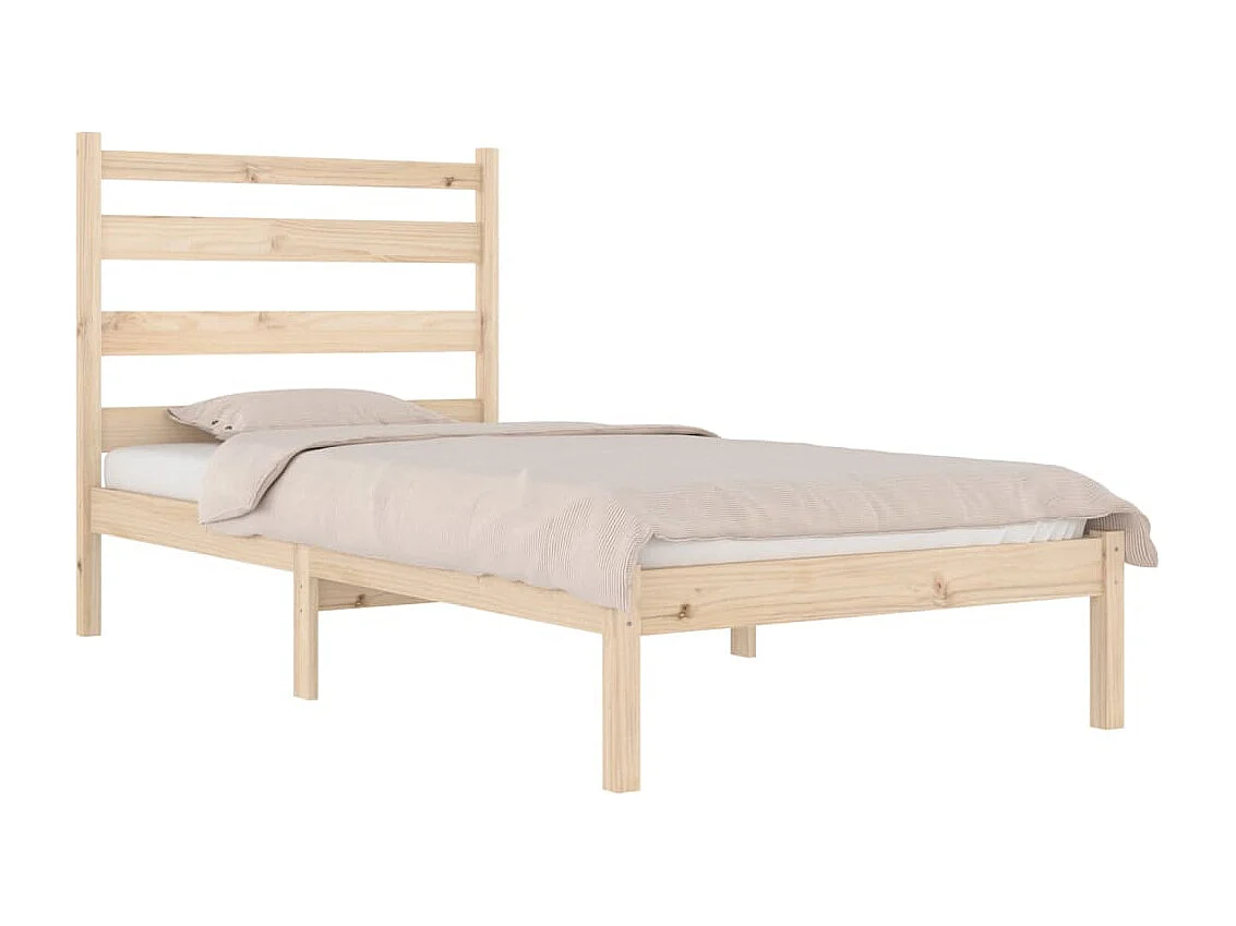 Lit simple | Lit adulte, enfant | Cadre de lit bois massif 90x200 cm