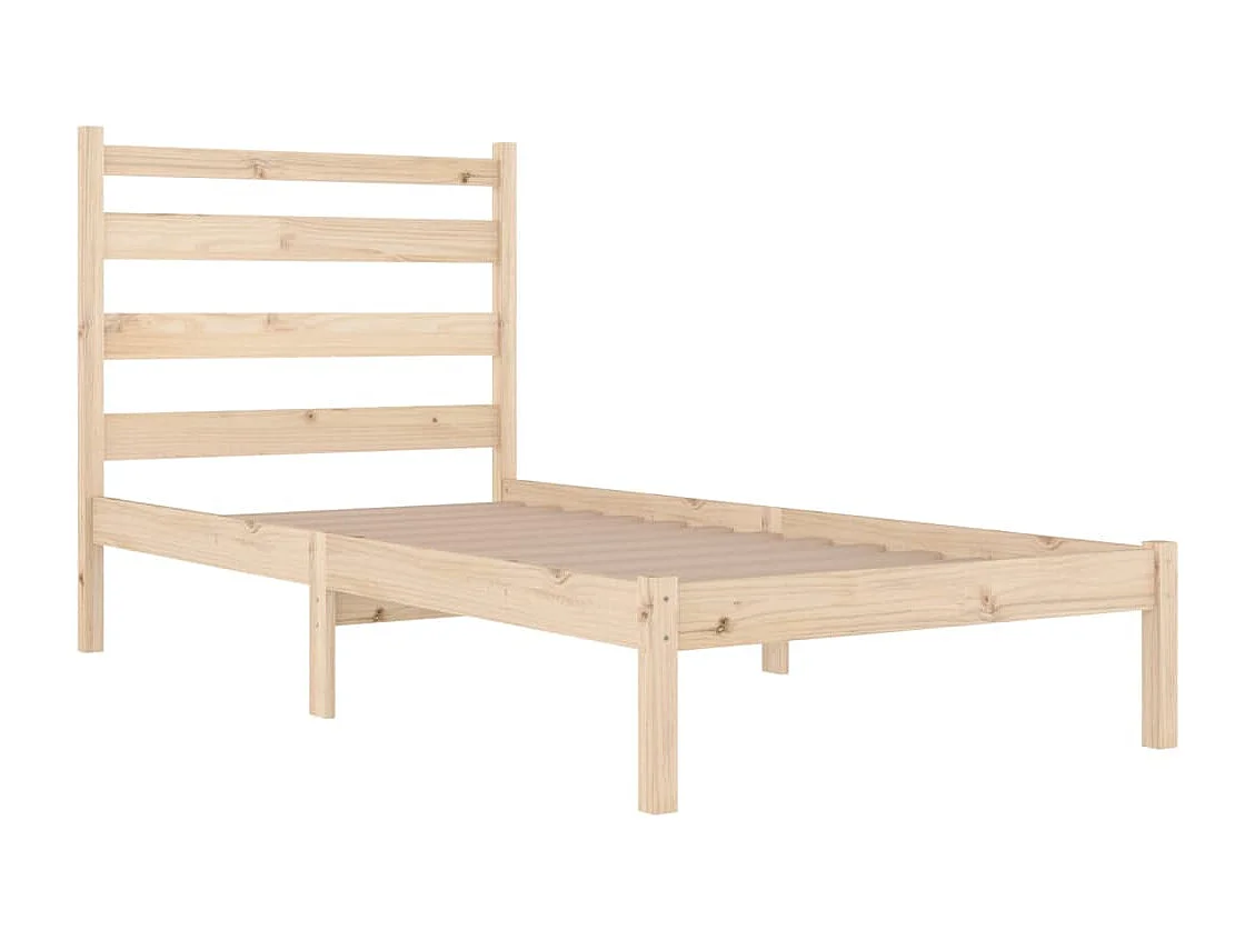Lit simple | Lit adulte, enfant | Cadre de lit bois massif 90x200 cm