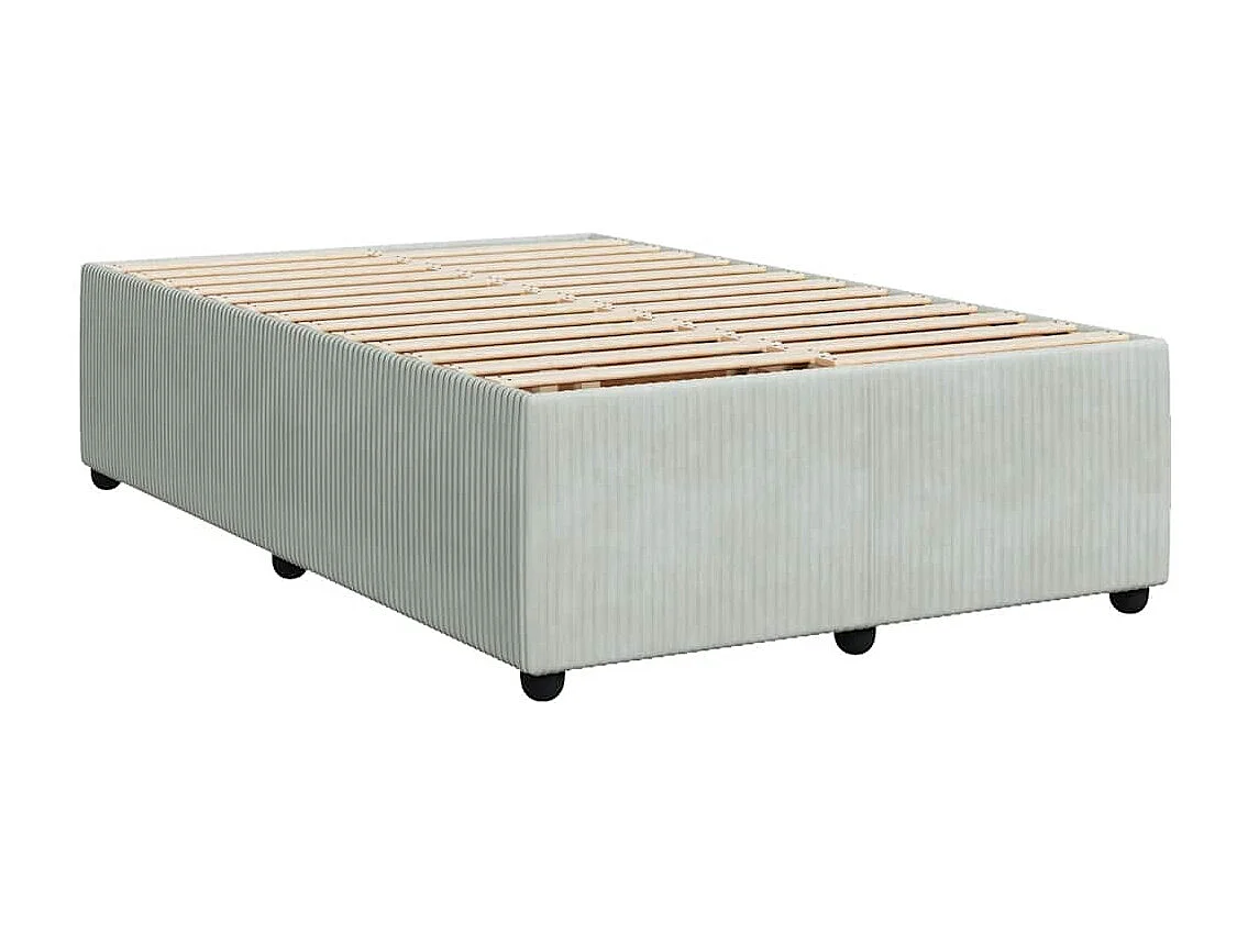 Letto per adulti | Letto singolo | Giroletto senza Materasso Grigio Chiaro 120x190 cm Velluto