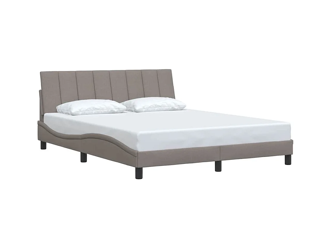Lit double | Lit adulte | Cadre de lit taupe 160x200 cm tissu