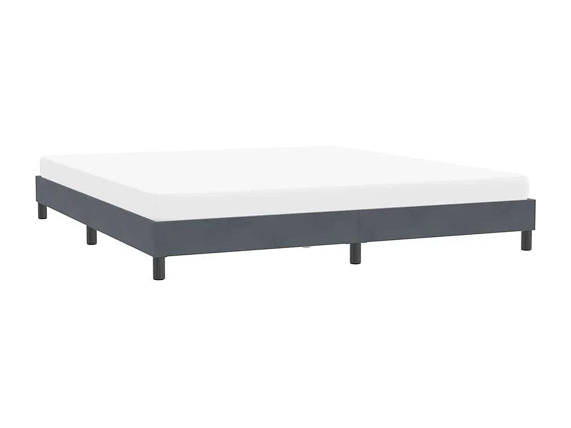 Lit double | Lit adulte | Cadre de lit gris foncé 200x220 cm velours