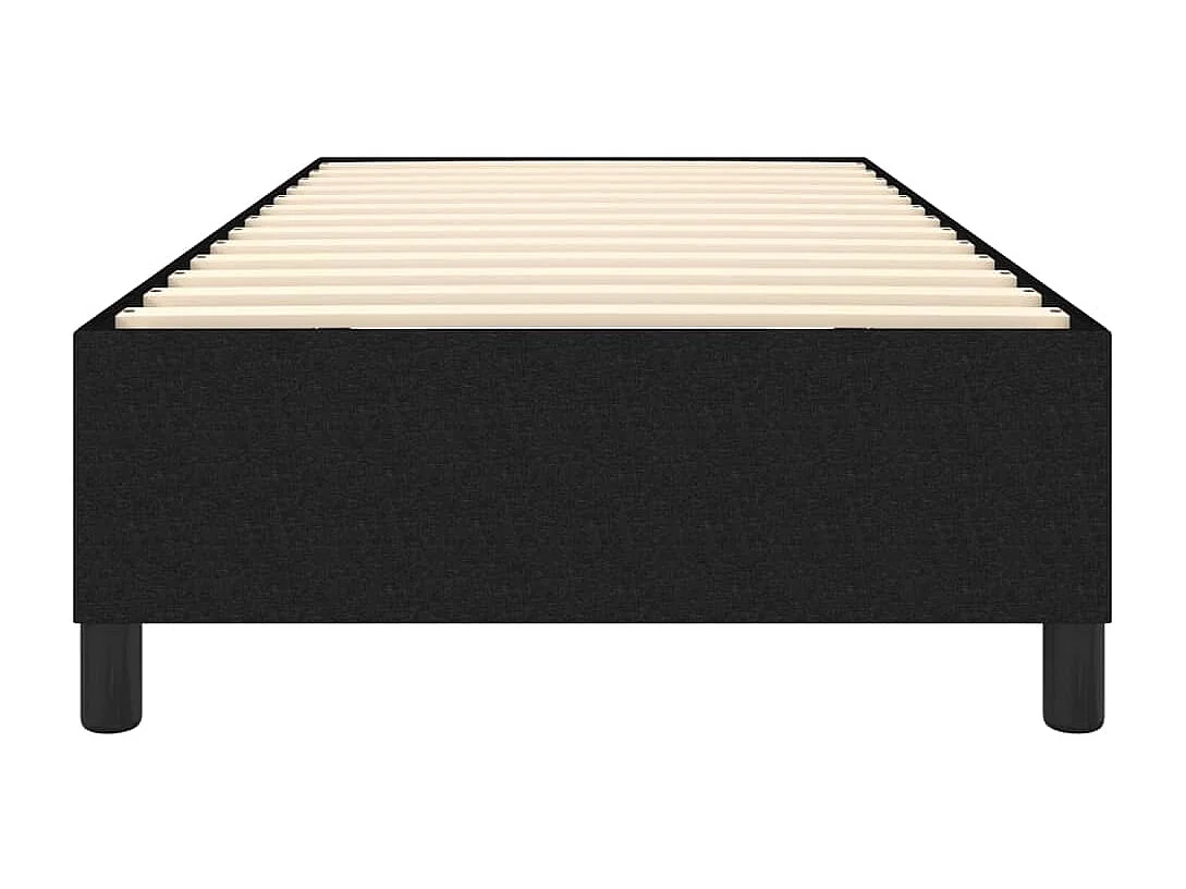 Lit simple | Lit adulte, enfant | Cadre de lit noir 100x200 cm tissu