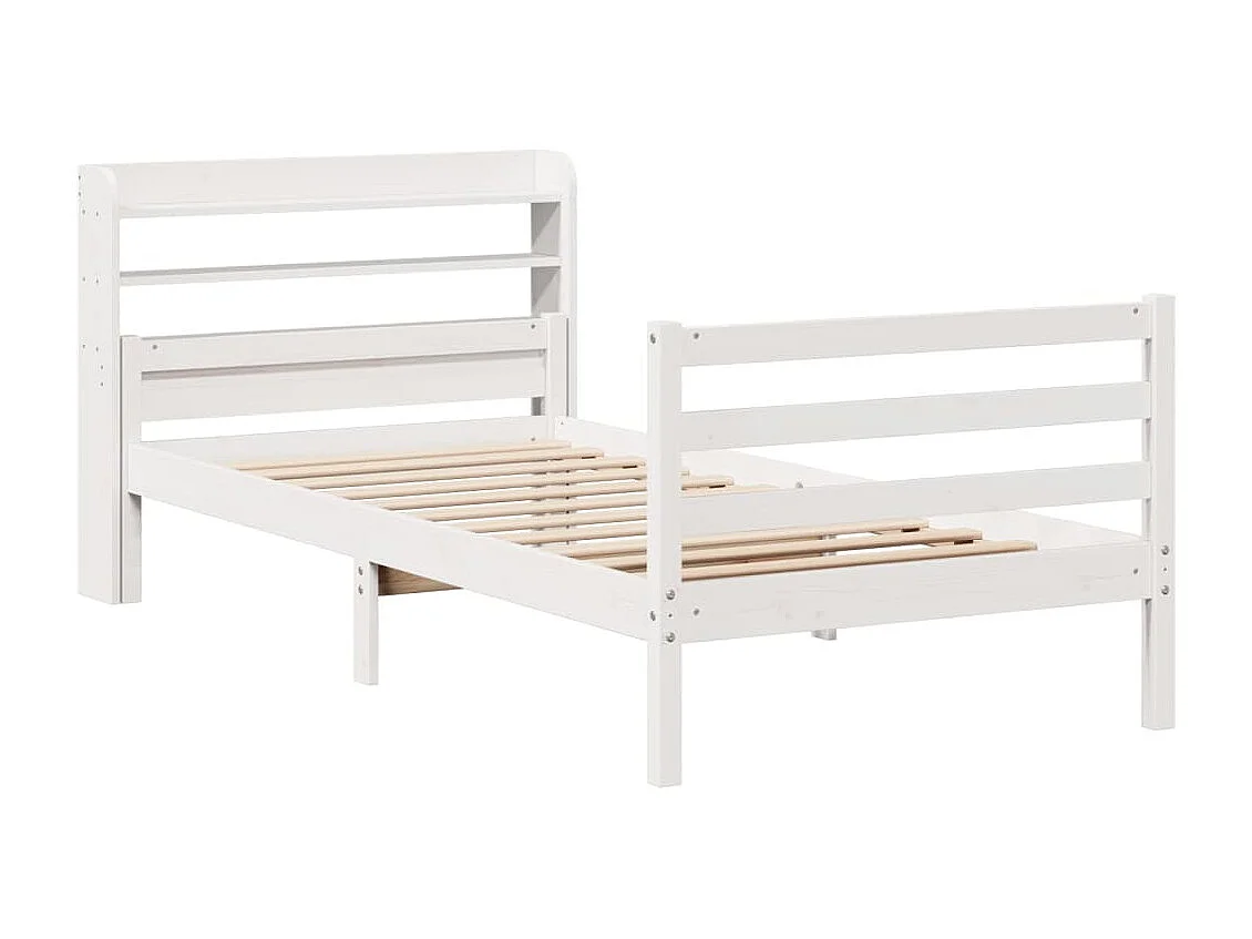 Letto per adulti | Letto singolo | Giroletto con Testiera senza Materasso Bianco 100x200 cm