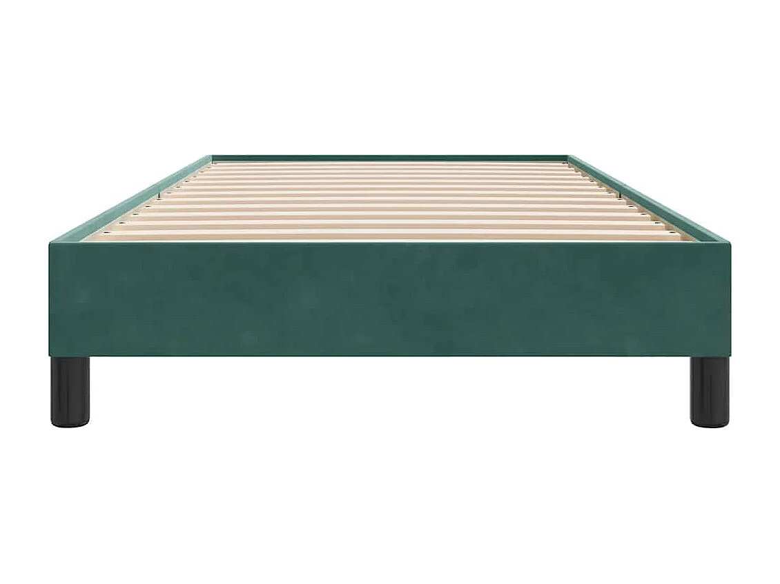 Lit simple | Lit adulte, enfant | Cadre de lit vert foncé 100x220 cm velours