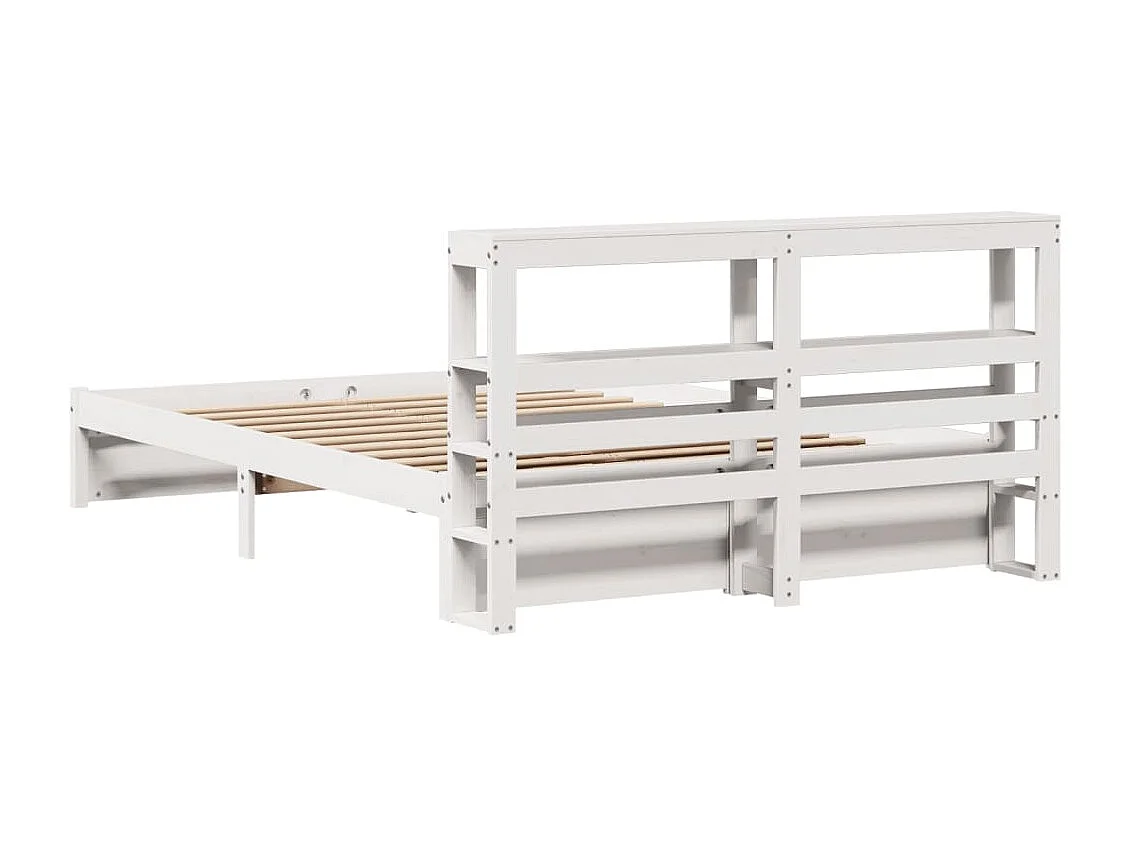 Letto per adulti | Letto singolo | Giroletto con Testiera senza Materasso Bianco 120x200 cm